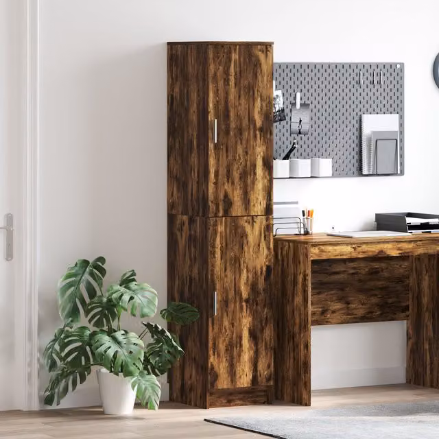 Berkfield Home Large Buffet Cabinet in Smoked Oak Brown Engineered Wood