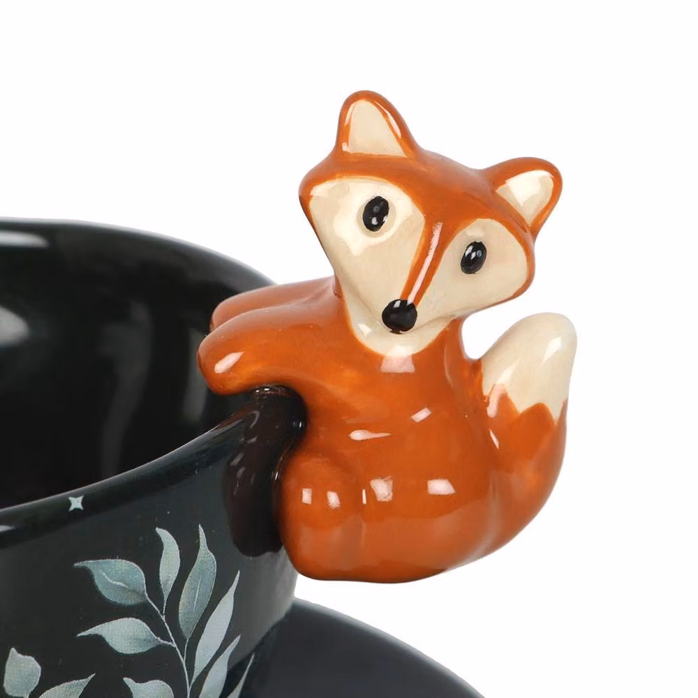 Something Different Forest Fox Ceramic Tea Cup in Green – 3