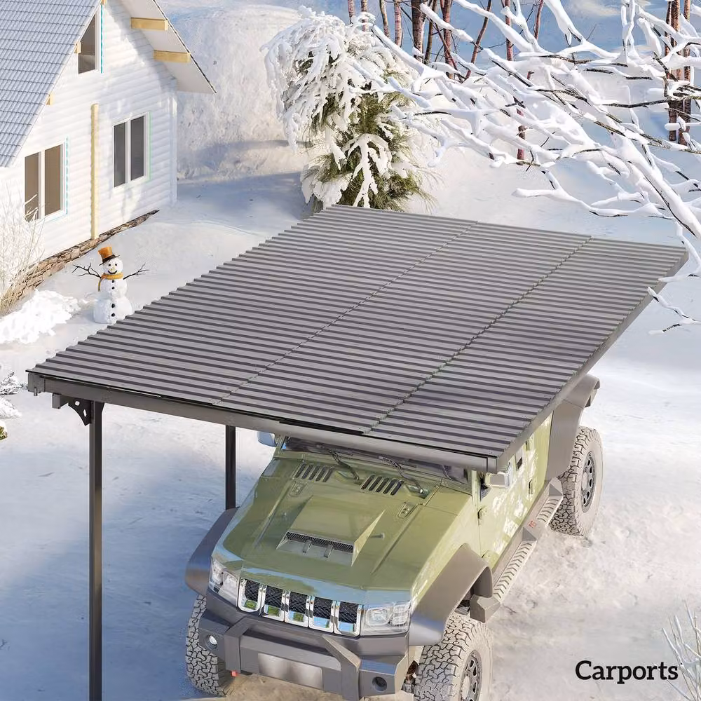 STILVORA Grey Galvanised Steel Roof Sheet Panels, Set of 12 – 5