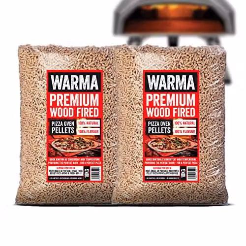 Warma Eco Premium Natural Wood Pellets for Pizza Ovens, 2 x 10kg Bags – 1