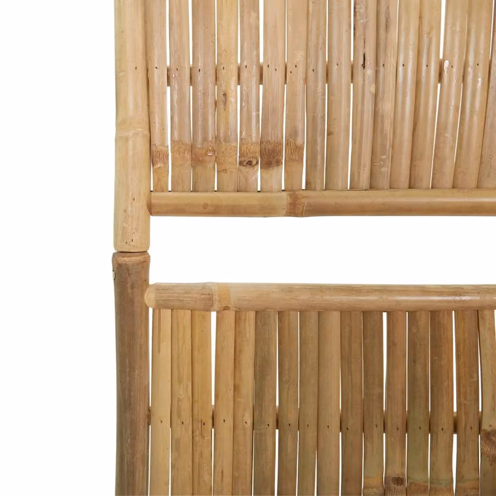 Berkfield Home 4-Panel Bamboo Room Divider in Brown, W/H: 160 x 180 cm – 4