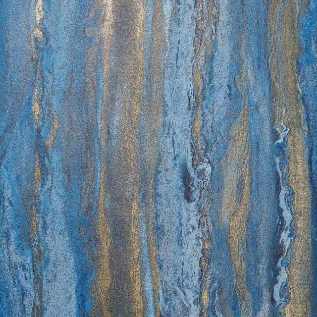 I Love Wallpaper Zurich Abstract Striped Wallpaper in Blue and Gold