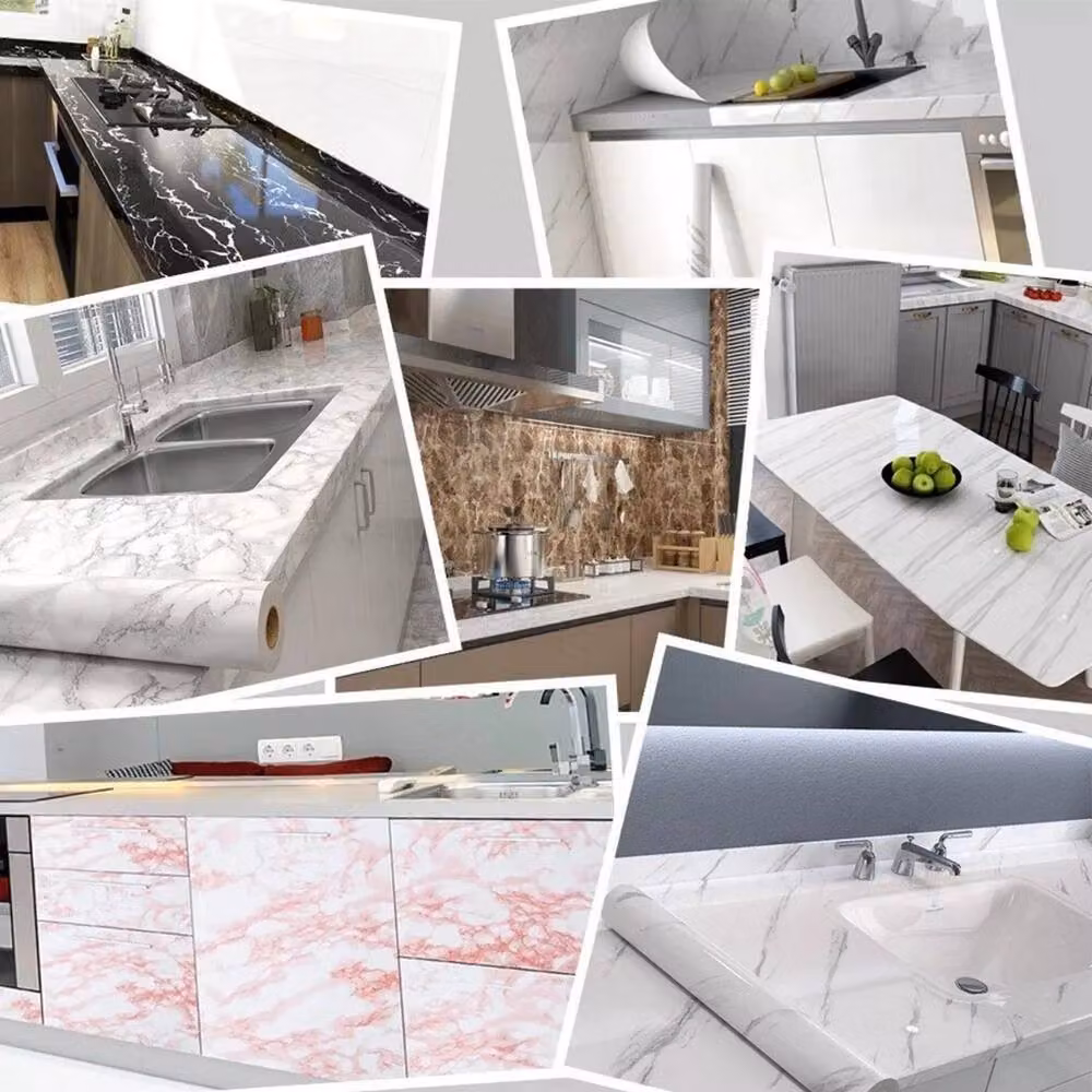 NESTLUNE White Marble Self Adhesive Sticker, W: 52 cm, H: 1000 cm – 2