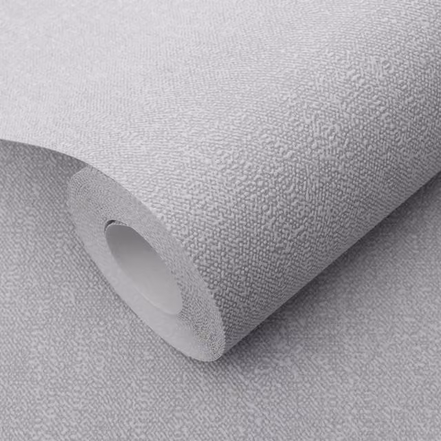 Erismann Grey Abstract Minimalist Non-Woven Textile Weave Wallpaper Roll