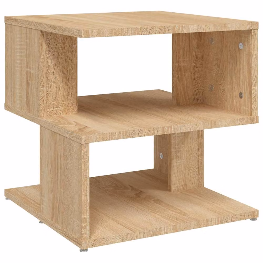 Berkfield Home Sonoma Oak Side Table in Light Brown, W/D/H: 40 x 40 x 40 cm – 2