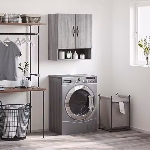 vidaXL Modern Wall Cabinet in Grey Sonoma, W/D/H: 60 x 31 x 70 cm – 2