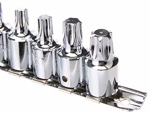 Bluespot Tools 12 Piece Torx Socket Set with 1/4 and 3/8 Inch Square Drive in Silver Chrome Vanadium – 3
