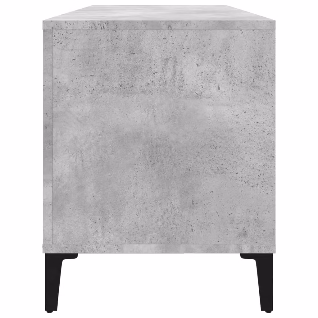 Berkfield Home Record Cabinet in Concrete Grey, W/D/H: 100 x 38 x 48 cm – 3