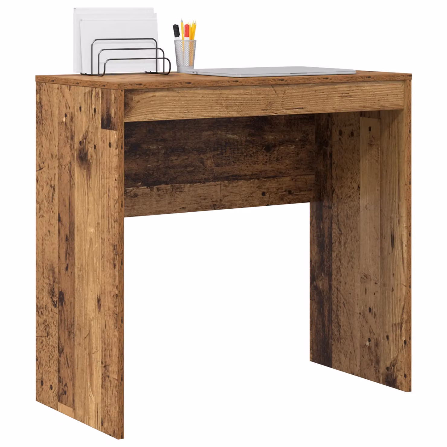 Berkfield Home Rustic Writing Desk in Brown Wood Finish, W/D/H: 80 x 40 x 76 cm – 2