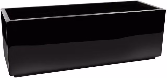 Primrose Black Fibreglass Trough Planter Tub W: 120 cm, D: 40 cm, H: 40 cm