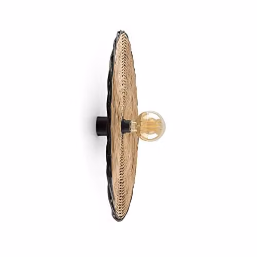 Netlighting Costas 600 Black Rattan Wall and Ceiling Lamp – 1