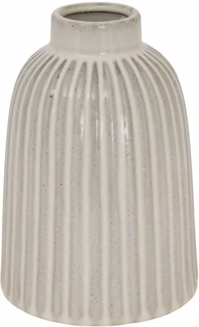 KDMD Monte Medium Bell Vase in White Ceramic for Tabletop Decor