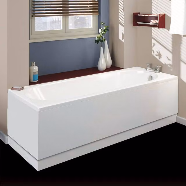 Balterley Front Bath Panel in White Gloss Acrylic Finish, Width: 150 cm