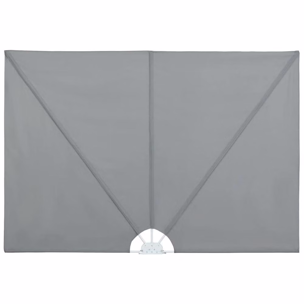 Berkfield Home Durable Collapsible Terrace Side Awning in Grey, W: 300 cm, H: 150 cm – 2