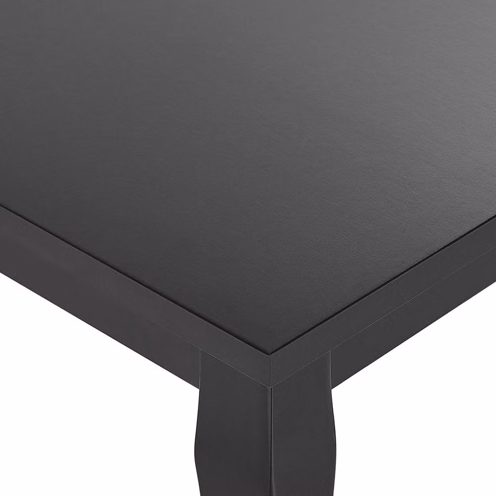 Wyld and Coco Maison Chic Rectangular Coffee Table with Black MDF Top and Pine Cabriole Legs, W: 80 cm, D: 40 cm, H: 46 cm – 3