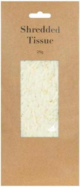 KDMD Cream Shredded Tissue Paper, 10 Pack of 25g