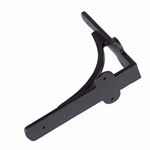 Hammer and Tongs Matt Black Curved Iron Shelf Bracket, Pack of 4, D150mm – 3
