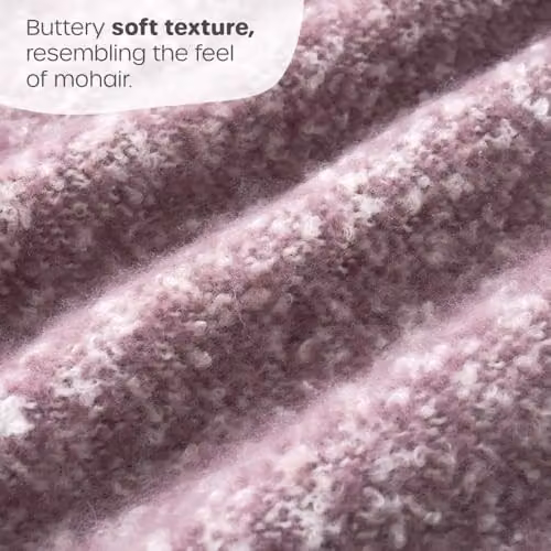 Allure Bath Fashions Aisling Faux Fur Tasselled Throw Blanket in Purple, W/D/H: 127 x 130 x 170 cm – 2