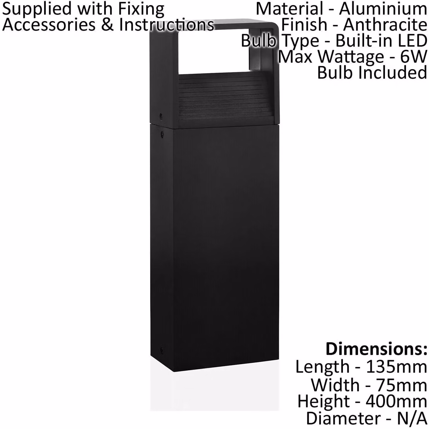 Loops 4 Pack Modern Anthracite Aluminium LED Outdoor Pedestal and Wall Lights, IP44 Rated, RGB Up/Down Lighting – 2