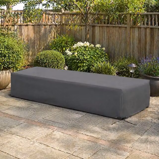STILVORA Water-Repellent Outdoor Furniture Cover in Grey, W: 200 cm, H: 73 cm – 1