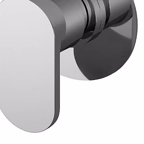nuie BINST10 Binsey Modern Bathroom Round Concealed Stop Tap with Lever Handle, Chrome – 3
