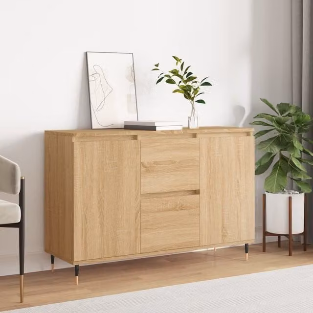 Berkfield Home Sonoma Oak Sideboard in Brown, W/D/H: 104 x 35 x 70 cm – 1