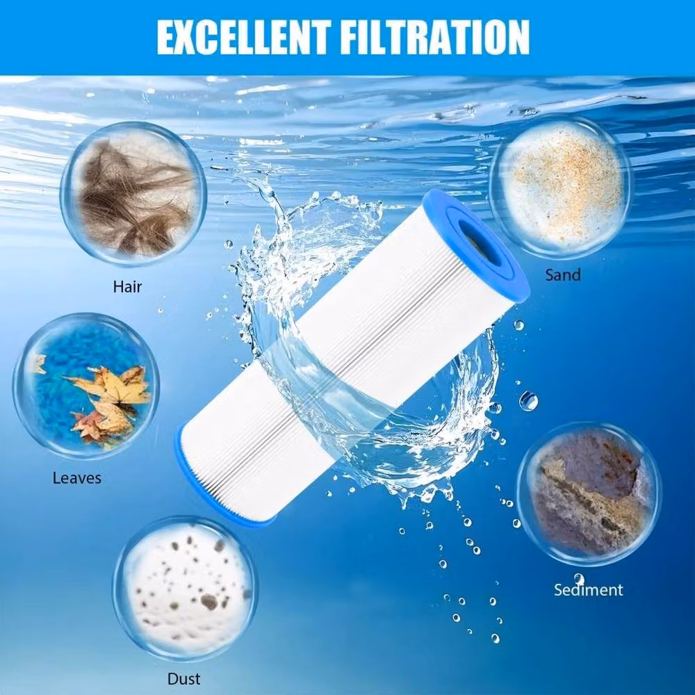 FLAVORA 2-Pack Blue Replacement Hot Tub Filter Cartridges – 2