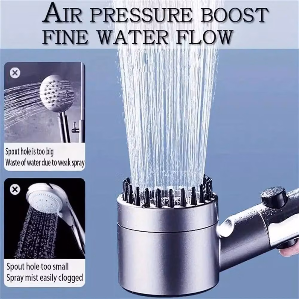 SPETLEK 3 Mode Shower Head with Rain and Massage Settings in Silver – 2
