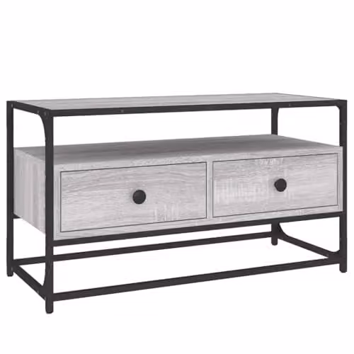 vidaXL Industrial Style TV Cabinet in Grey Sonoma Engineered Wood with Drawers – 1