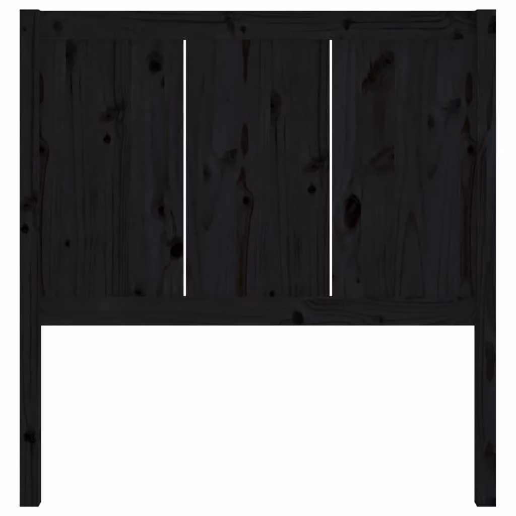 Berkfield Home Rustic Black Solid Pine Wood Bed Headboard W/D/H: 95.5 x 4 x 100 cm – 4