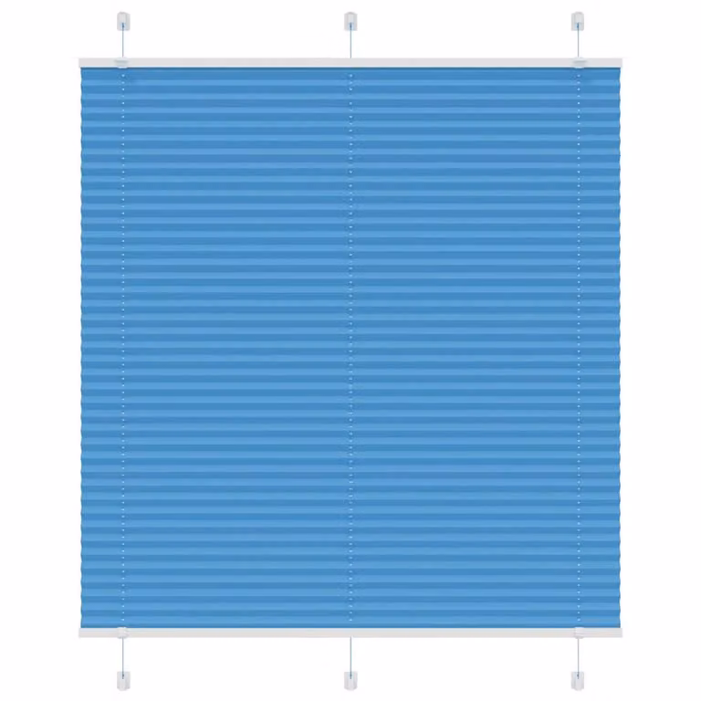 Berkfield Home Single Pleat Semi-Transparent Polyester Cord Blind in Blue, W: 120 cm, H: 100 cm