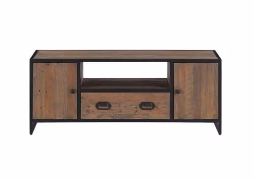 Baumhaus Ooki Large Widescreen Television Cabinet in Vintage Brown, W/D/H: 140 x 40 x 70 cm
