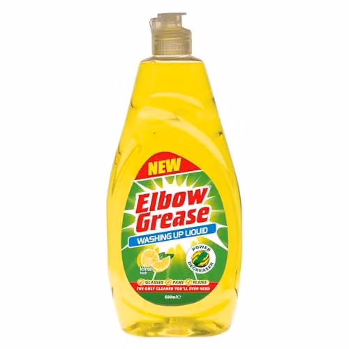 Elbow Grease Washing Up Liquid, Yellow, 600ml – 1