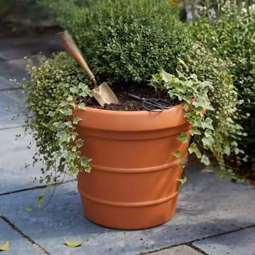 Trifibre Classic Roto Moulded Planter Pot in Brown, Diameter: 66 cm, Height: 61 cm