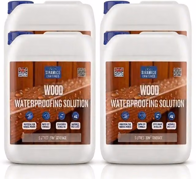 Siramico Coatings Clear Silicone Based Wood Waterproofing Solution, 20 L – 1