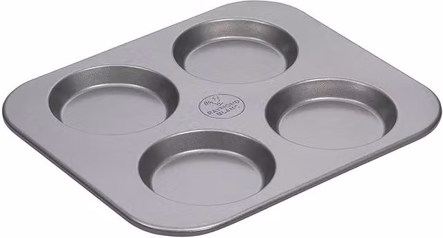 Simpa 4 Hole Yorkshire Pudding Tin in Silver, W: 28 cm x D: 24 cm – 1