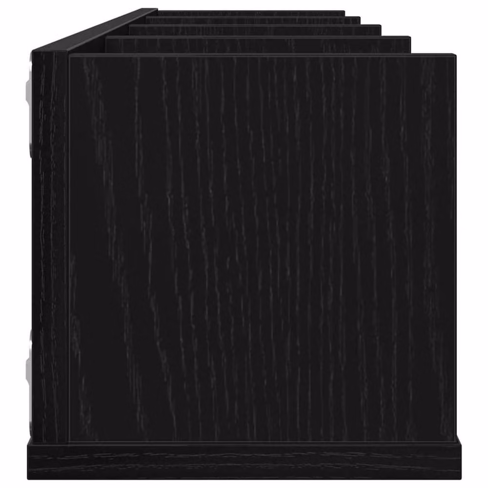 Berkfield Home Modern CD Wall Shelf in Black Oak, W/D/H: 100 x 18 x 18 cm – 4