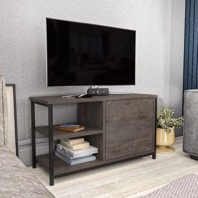 Decorotika Muskegon Minimalist Matt Grey TV Unit