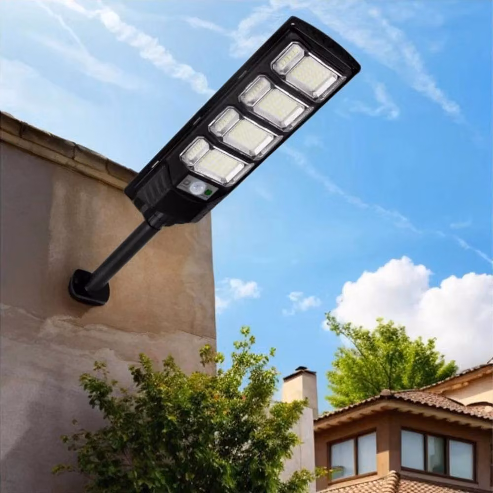 FLAVORA Solar LED Outdoor Motion Sensor Wall Light in Black – 4