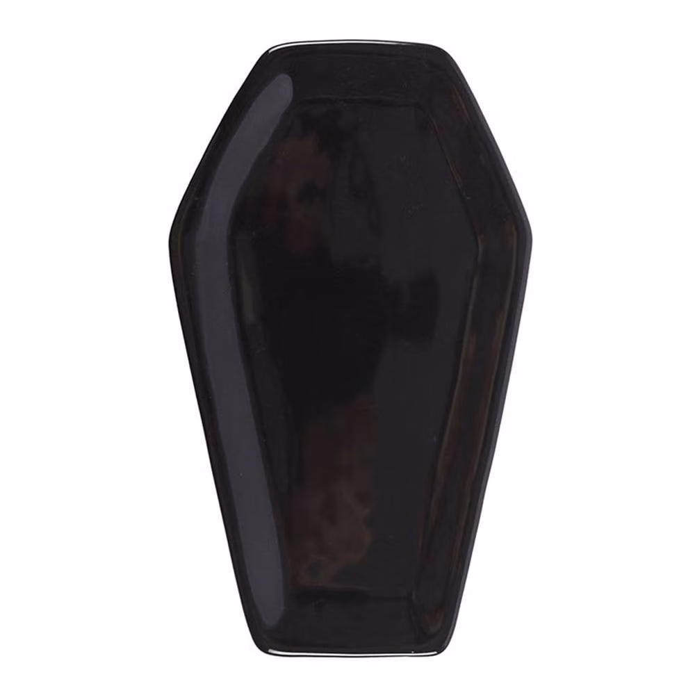 Uniqueful Black Ceramic Coffin Trinket Tray, Width: 15 cm – 3