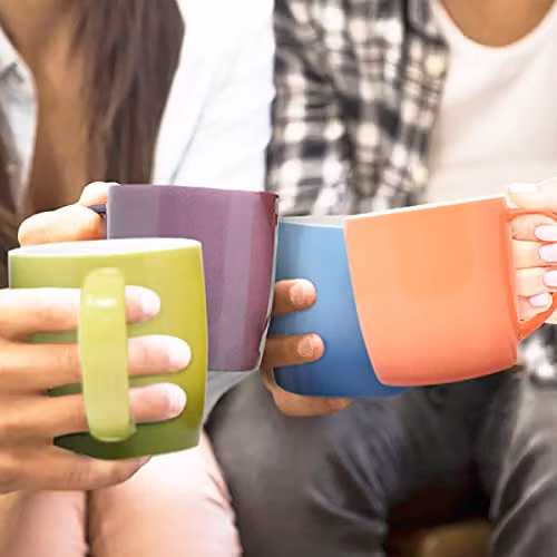 joeji's Kitchen Set of 6 Multicolour Stoneware Coffee Mugs, 350ml each – 5