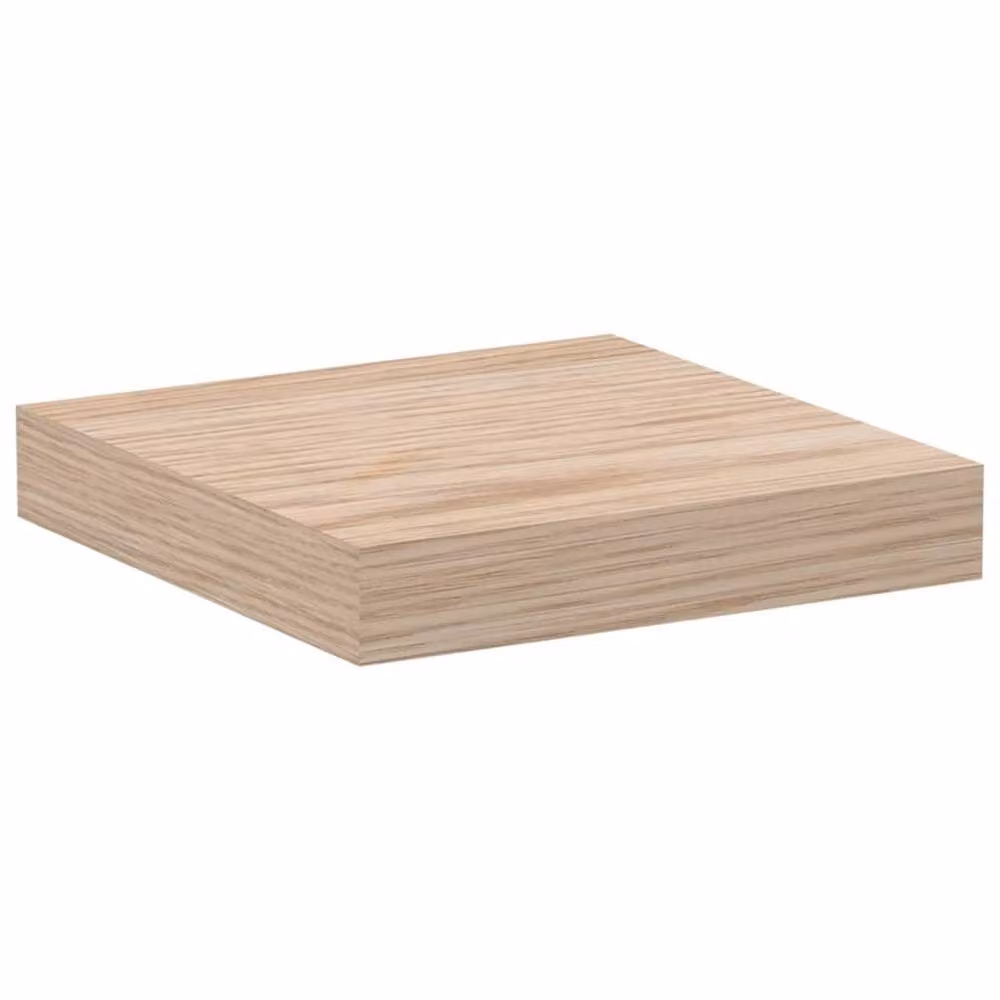 Berkfield Home Durable Floating Wall Mounted Shelf in Beige Engineered Wood W/D/H: 23.5 x 23.5 x 4 cm – 2