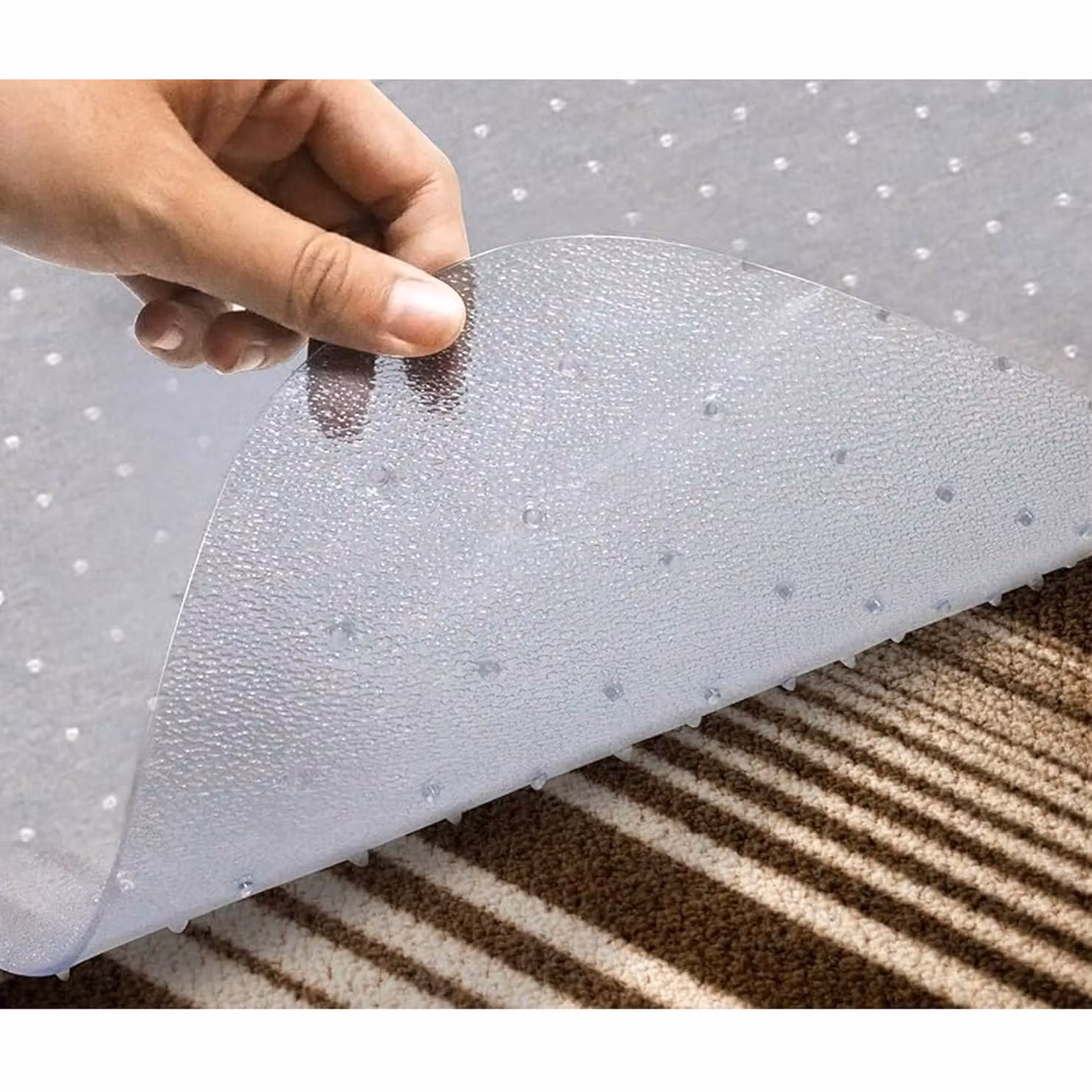 Storm Trading Group Clear PVC Studded Floor Protection Mat
