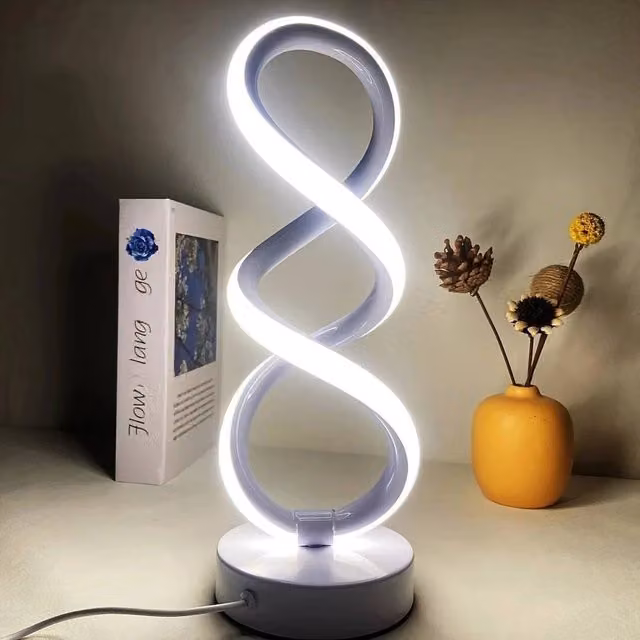KORVIXA White Modern Dimmable LED Table Lamp – 1