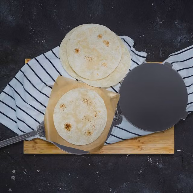 KitchenCraft Round Tortilla Press - Black