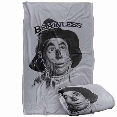 LOGOVISION The Wizard of Oz Brainless Silky Touch Super Soft Fleece Throw Blanket, Multicolour, W: 91.44 cm x L: 147 cm