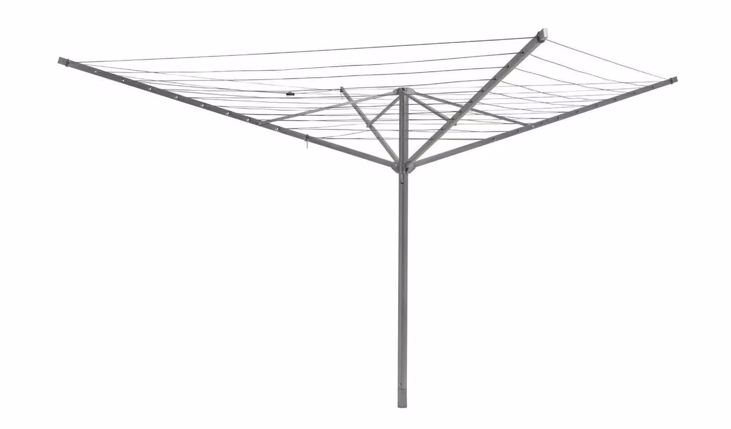 Cheap Furniture Warehouse 4 Arm All Metal Rotary Airer Outdoor Washing Line in Silver, 50m Capacity