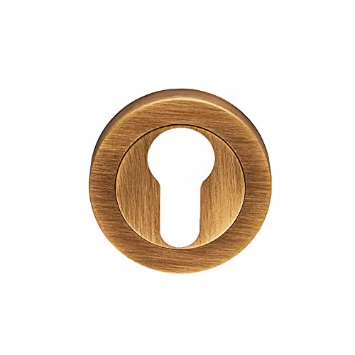 Loops 50mm Euro Profile Round Escutcheon with Concealed Fix in Antique Brass – 2