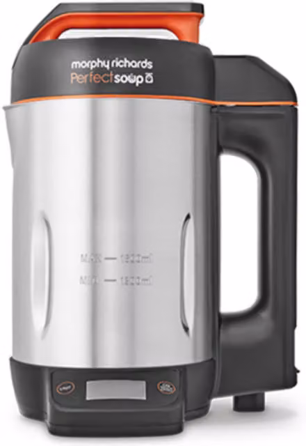 Morphy Richards Perfect Soup Maker with Digital Display and Timer, 1.6L, Silver