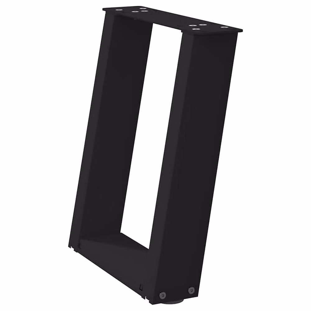 Berkfield Home U-Shaped Steel Coffee Table Legs, 2 Pieces, Black, W: 28 cm, H: 42.5 cm – 3